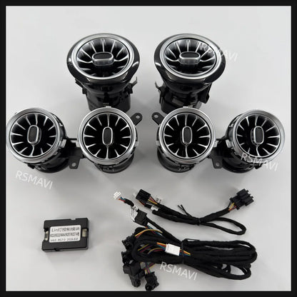 Front Dashboard Turbine Air Vent Kit Ambient Lighting Compatible
