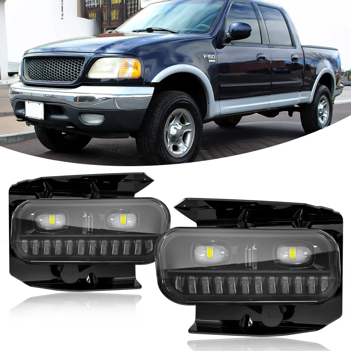 For 1999-2003 Ford F150 LED Fog Fog Assembly 1999-2002
