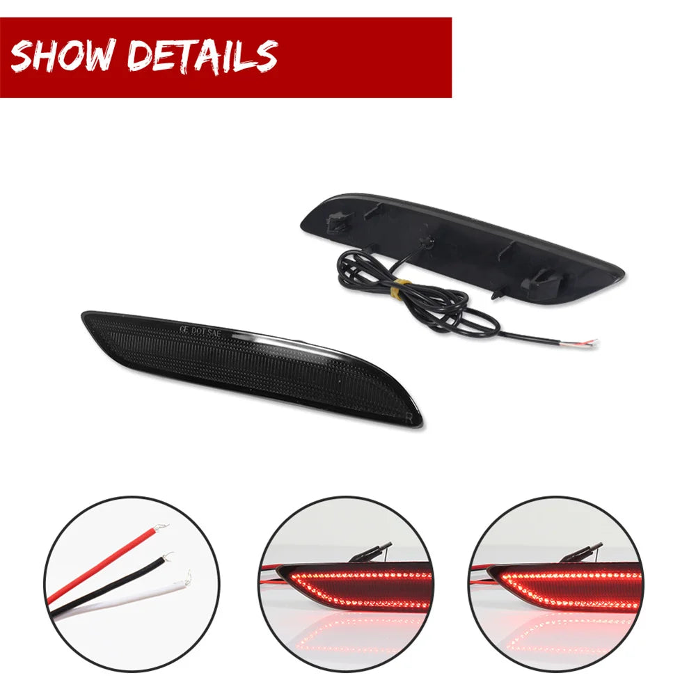 For Chrysler Pacifica & Voyager Rear Bumper Reflector Red Tai
