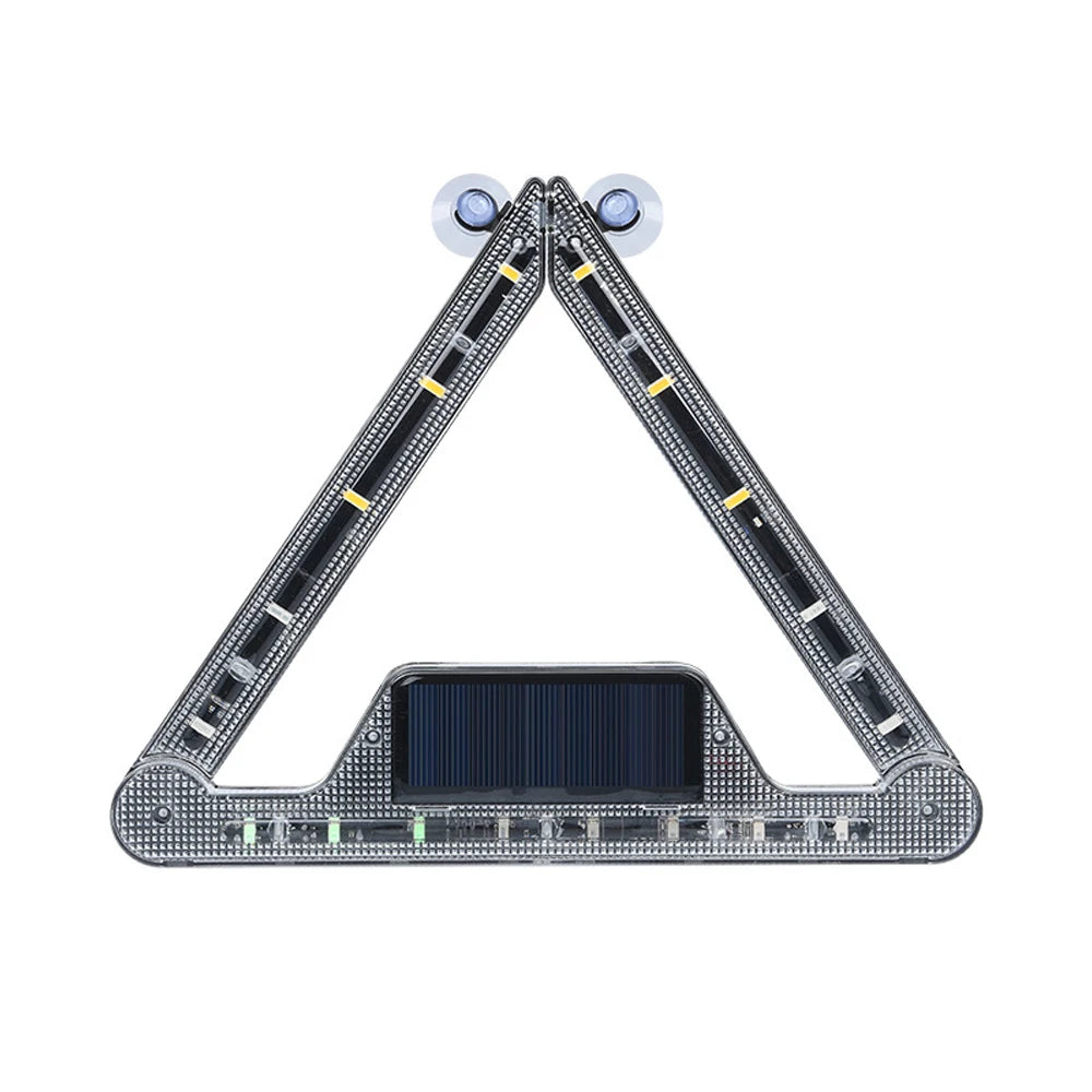 For Auto Emergency Grill Warning Lamp Solar Strobe Windshield