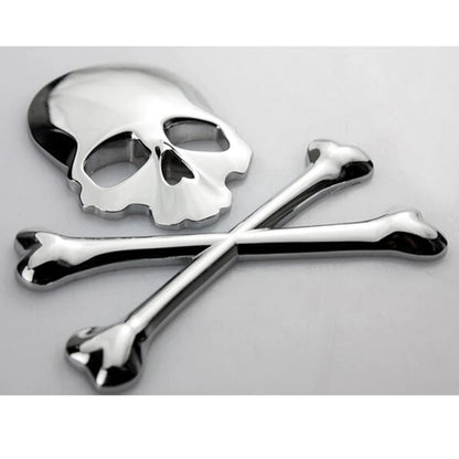 Truck 3D Metal Skull Head Logo Emblem Sticker Decal