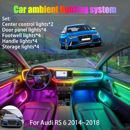 For Audi Rs 6 2014~2018 MK3 In Ambient Lighting Trunk Interior