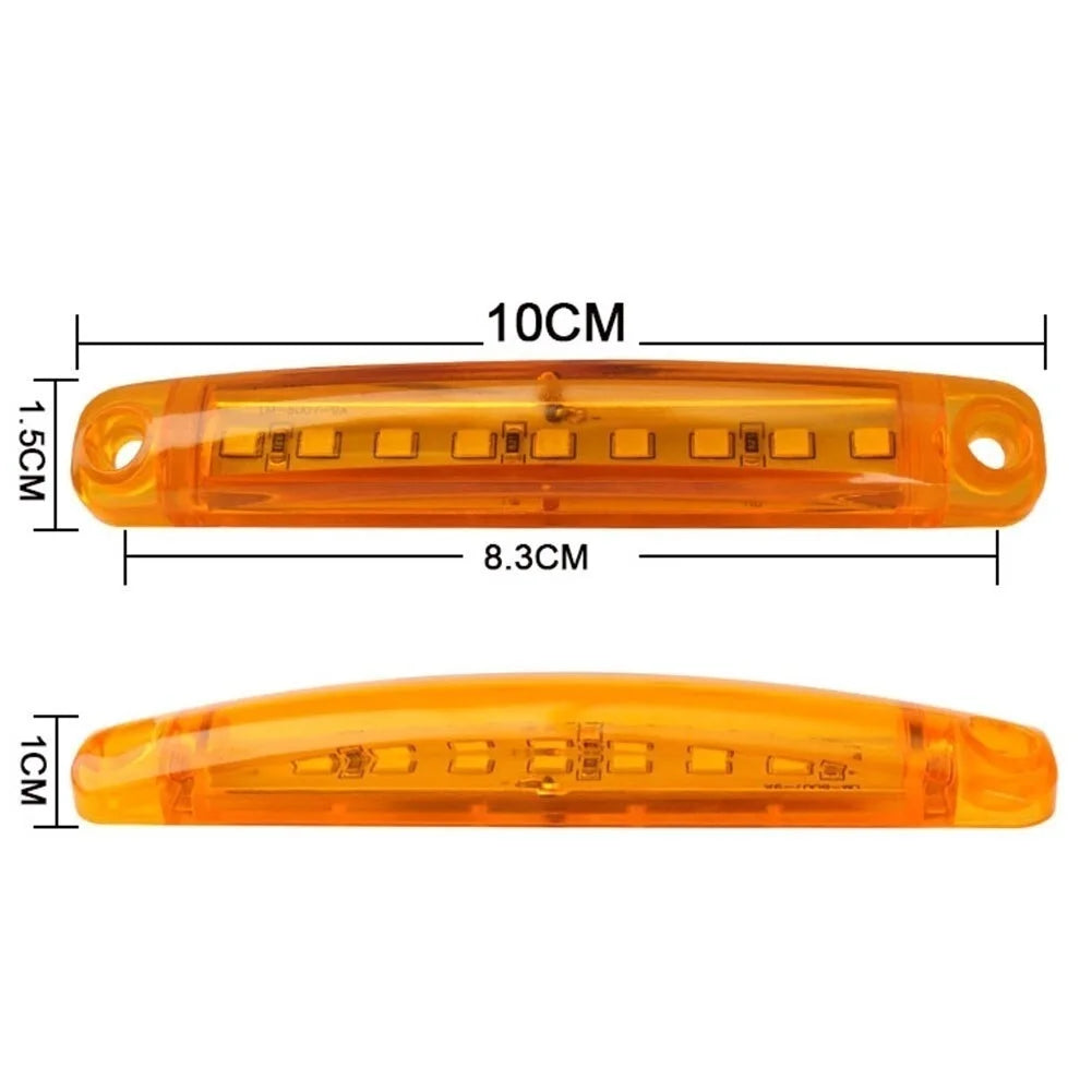 10PCS 12v-24v Clearence Front Rear Side Marker Indicators Truck