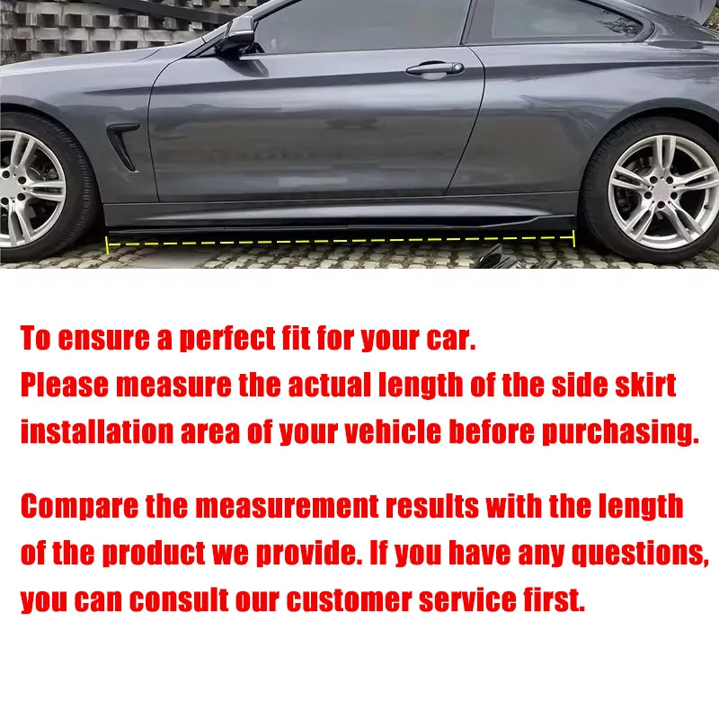 For BMW X6 G06 2020-2026 - 2.18m Sectional Side Skirt Extension