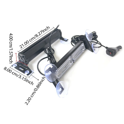 For Emergency Flash Warning Lamp Windshield 2-in-1 12V 24V