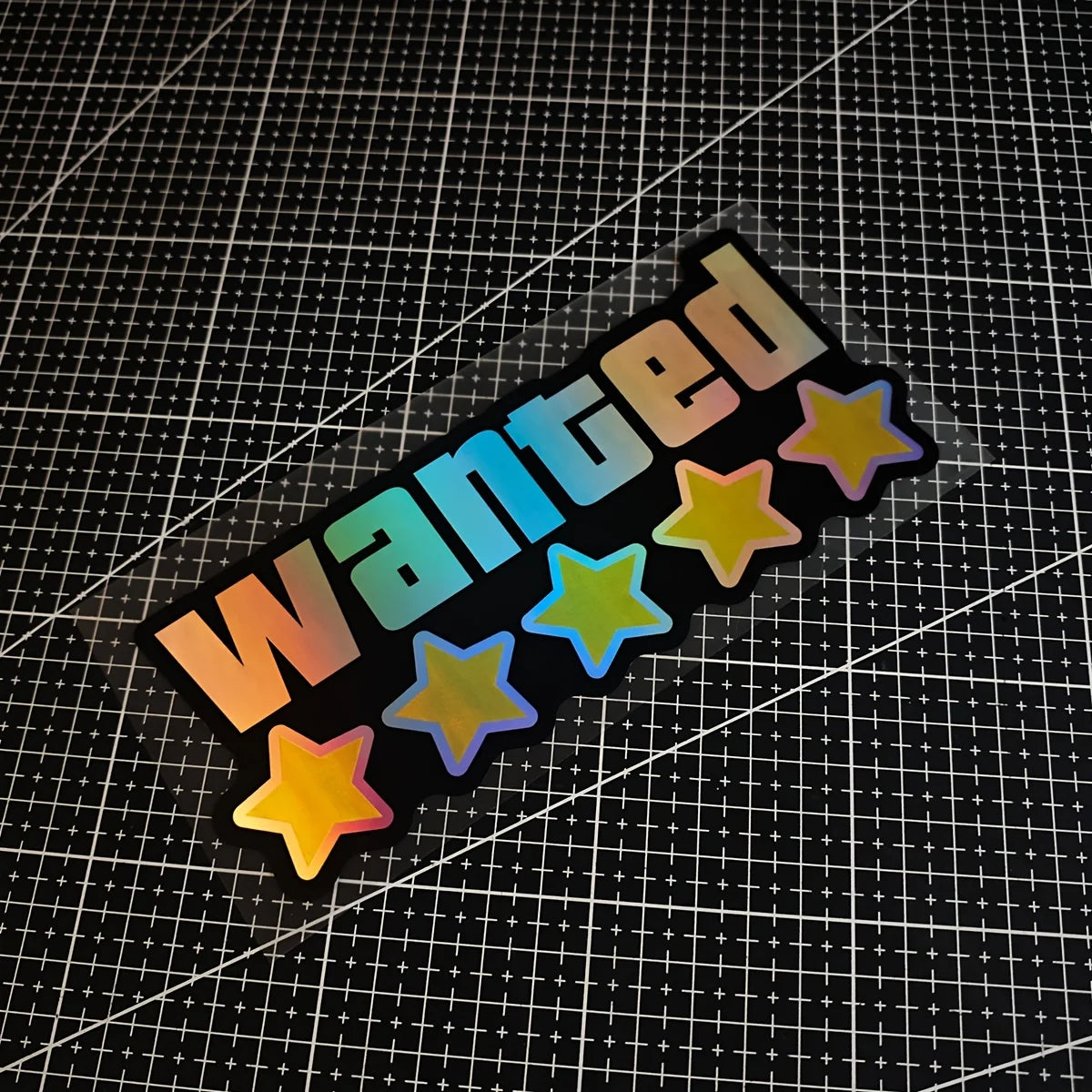 Piece Limited Edition Laser 5-star Wanted Window Bumper Sticker