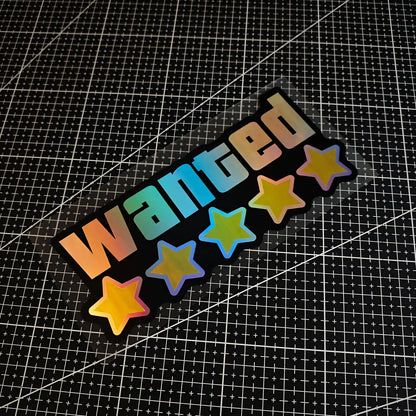 Piece Limited Edition Laser 5-star Wanted Window Bumper Sticker