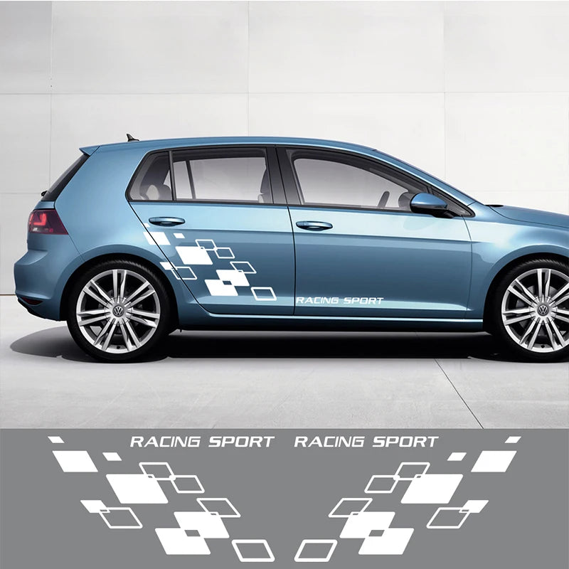 For Volkswagen-POLO Golf Cc GTI-R LINE-R Racing Lattices Sticker
