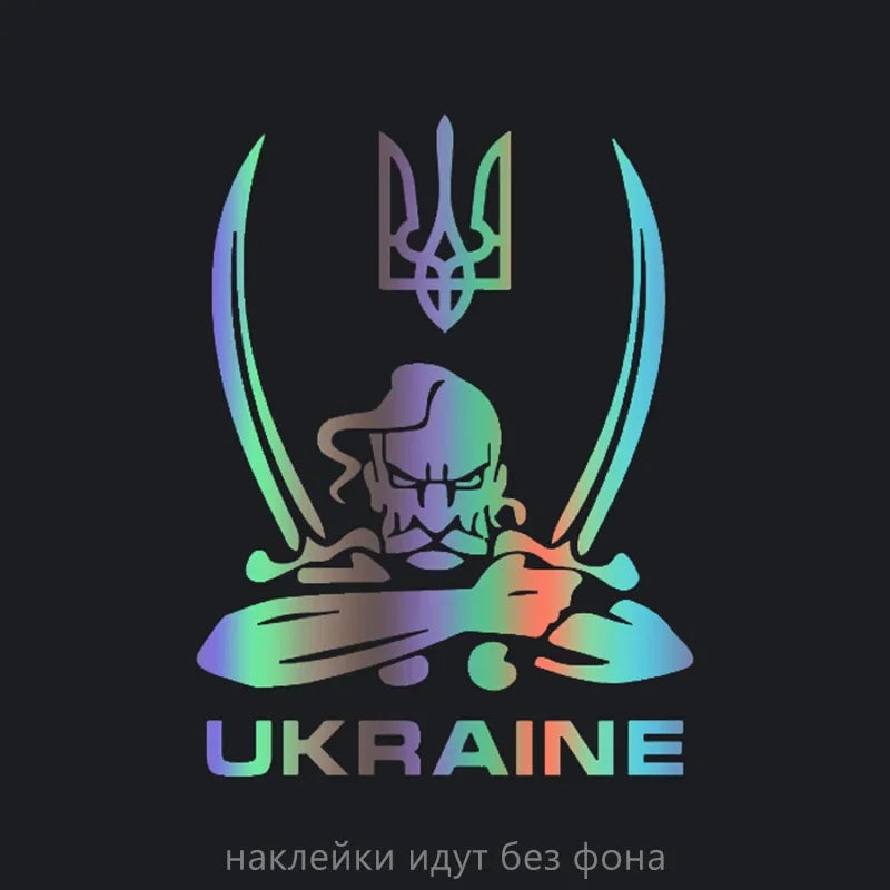 15CM Cool Ukraine Adhensive Stickers On Pvc Exterior Parts