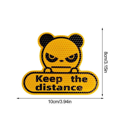 Reflective Stickers Cars Keep Distance Sticker Weather Proof
