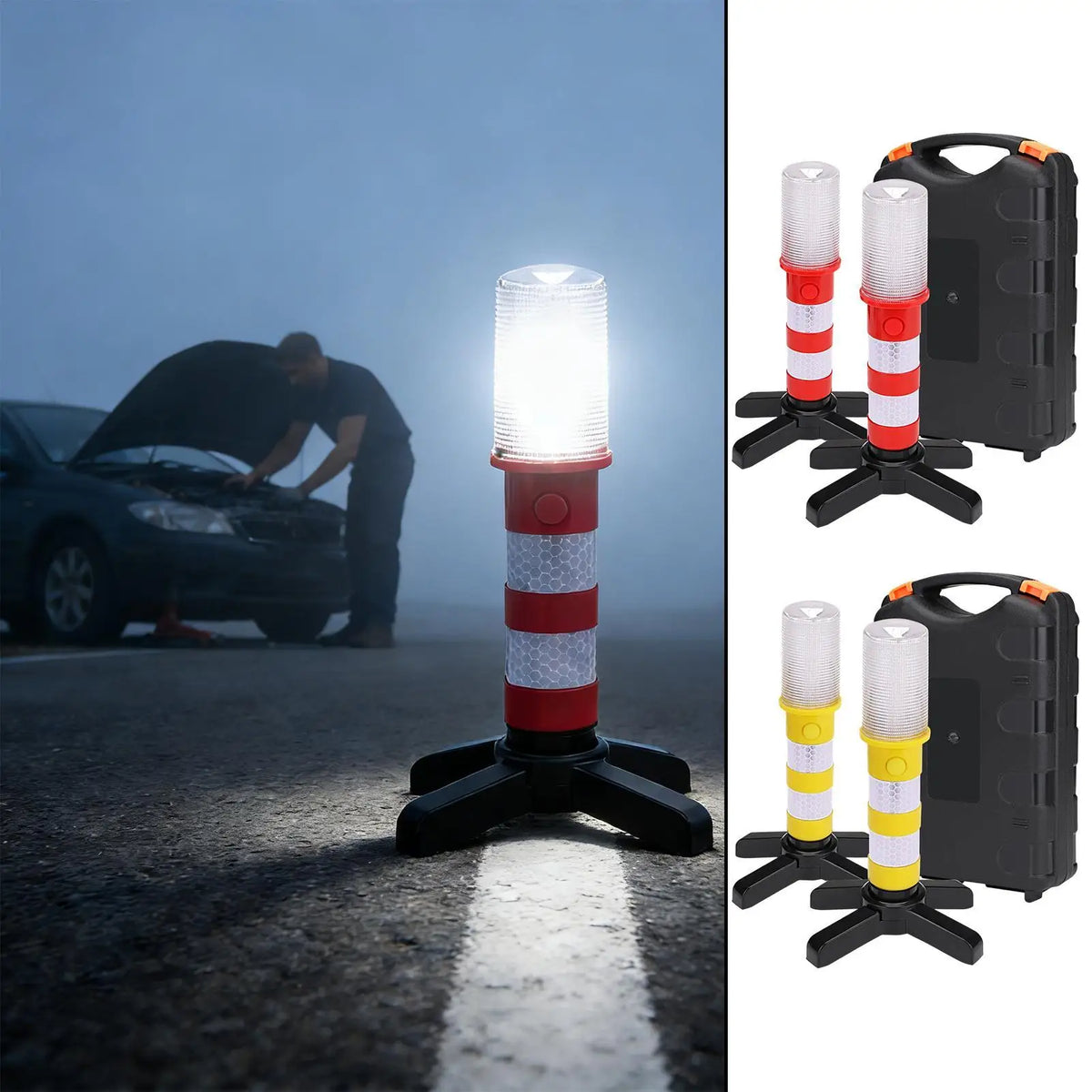 For Service Work Motorcycle Magnetic Strobe Modes