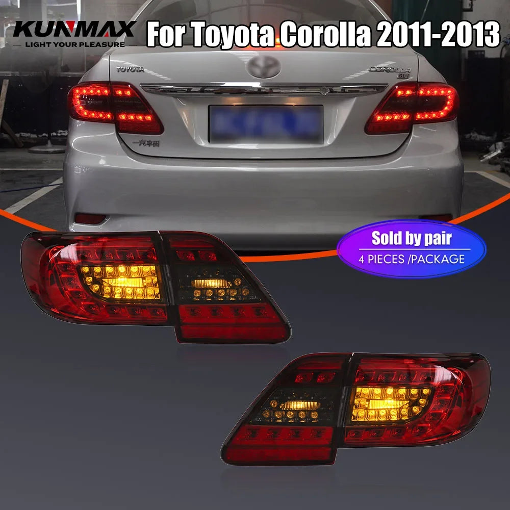 For Toyota Corolla 2011-2013 Drl Reverse Pair Tail Brake Turning