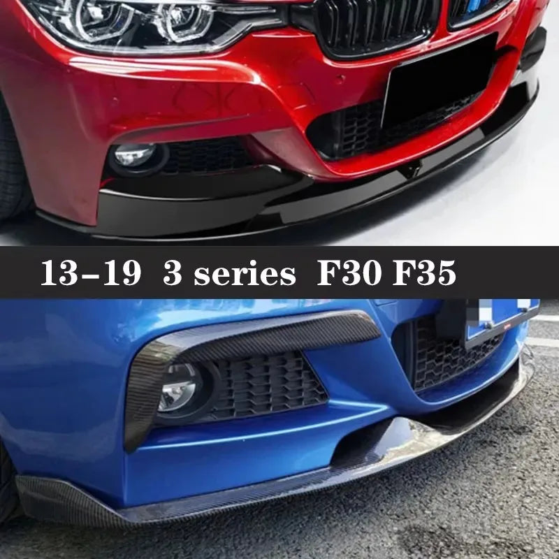 For BMW 3 Series F30 F35 Carbon Fiber Front Lip Bumper Diffuser