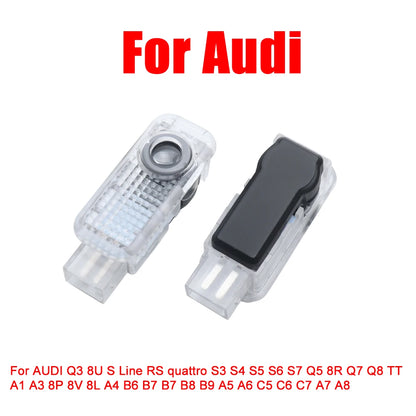 For Audi A6 C7 C6 Q7 Door Projector Welcome Lamps RS6 A4 B6 B8 B7