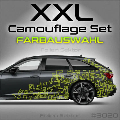 Xxl Camouflage Stickers Pixel Cyber Future Camo Pattern Sticker