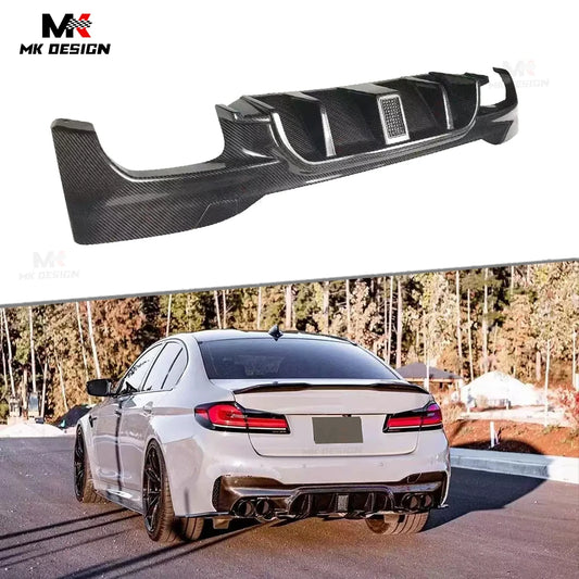 For BMW 5 Series G30 G38 Carbon Fiber Rear Diffuser W F90 M5