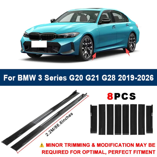 For BMW 3 Series G20 G21 Aerodynamic 2.2m Sectional Side Skirt