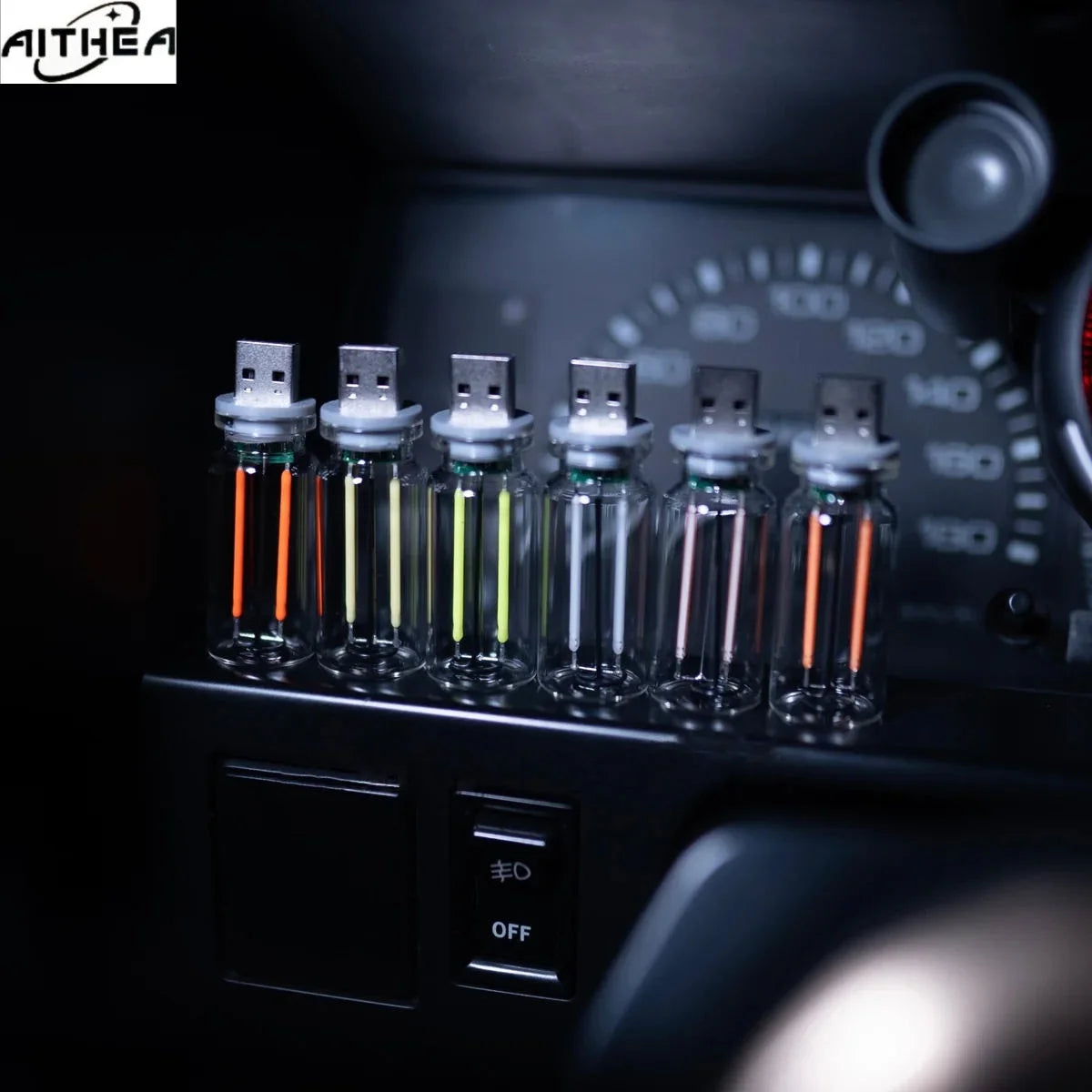 For Vehicle Bedroom Decor Aithea Glass Night Touch Dimmable USB