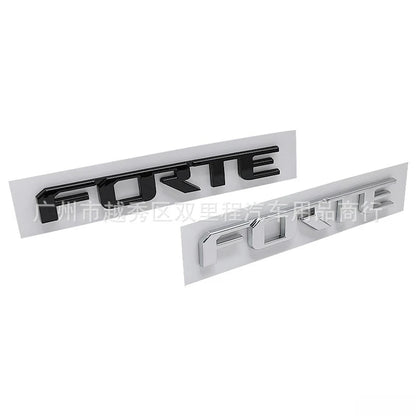 3D ABS Letter Badge Forte Trunk Sticker Realistic Letters