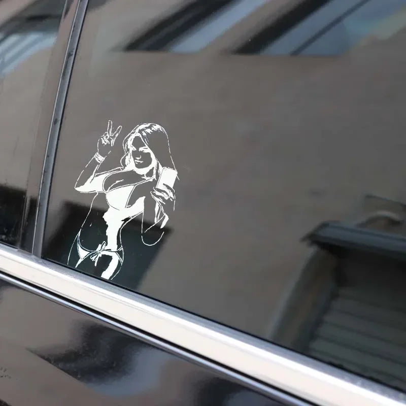 Charming Lovely Taking Photo Girl Popular Fashion Vinyl Decal