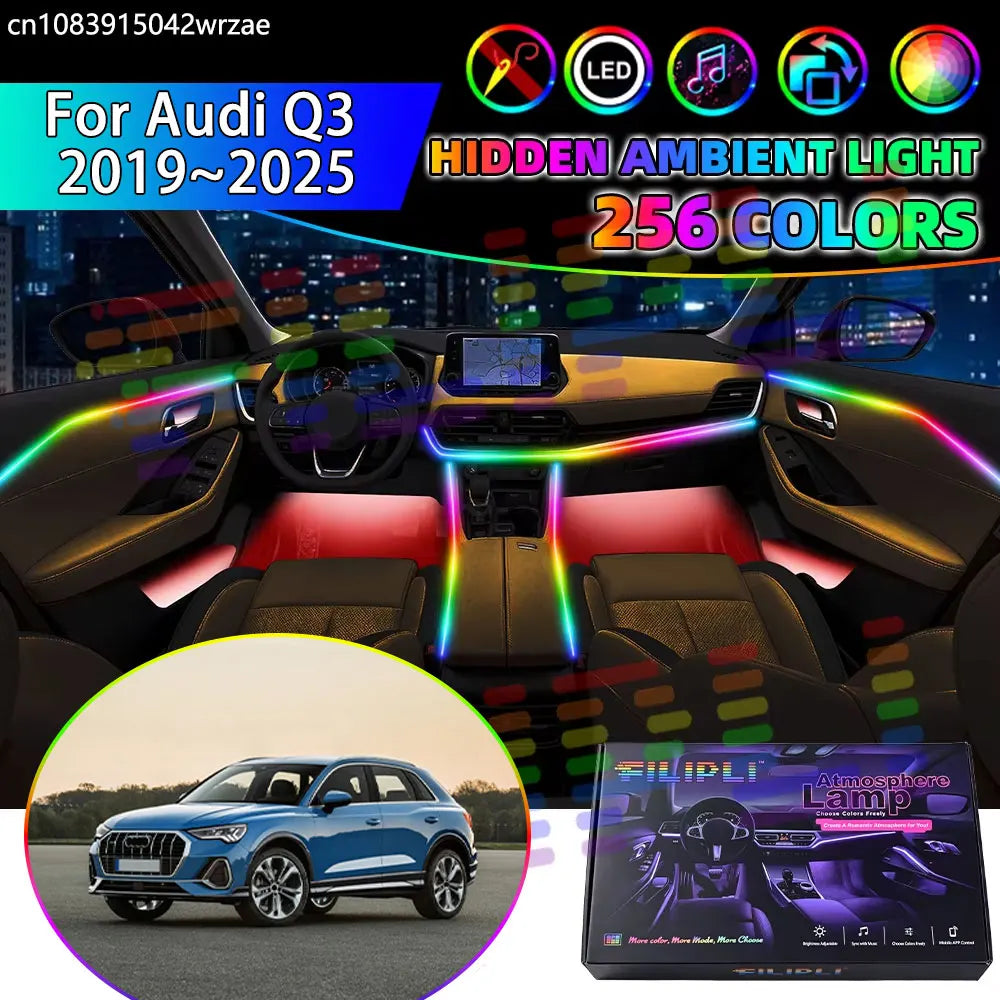 For Audi Q3 2019~2025 F3 MK2 2TH RGB Interior Ambient Strips