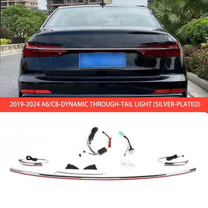 For Audi A6 C8 2019-2025 LED Turn Signals Through Trunk Tail