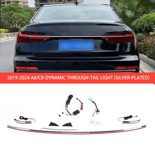 For Audi A6 C8 2019-2025 LED Turn Signals Through Trunk Tail