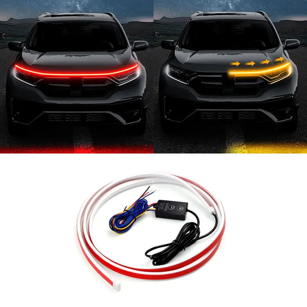 Daytime Running Strip Red Yellow Dual Color Plug Play