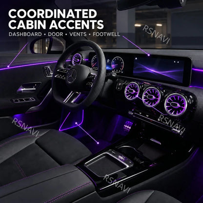 Ambient Lighting Retrofit Kit Guides Wiring Fits Mercedes-Benz