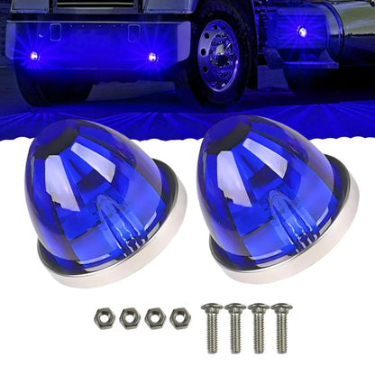 For Semi 2PCS Watermelon Wheel Under Glow Side Marker Red Amber