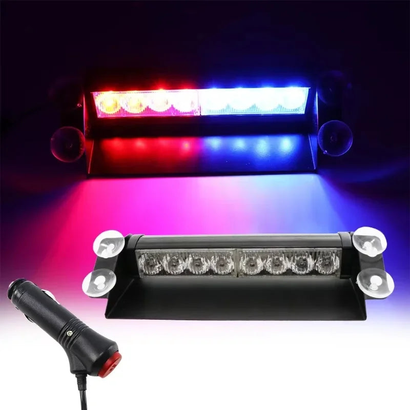 Strobe Flasher Windshield Flashing Warning Signal Red Blue