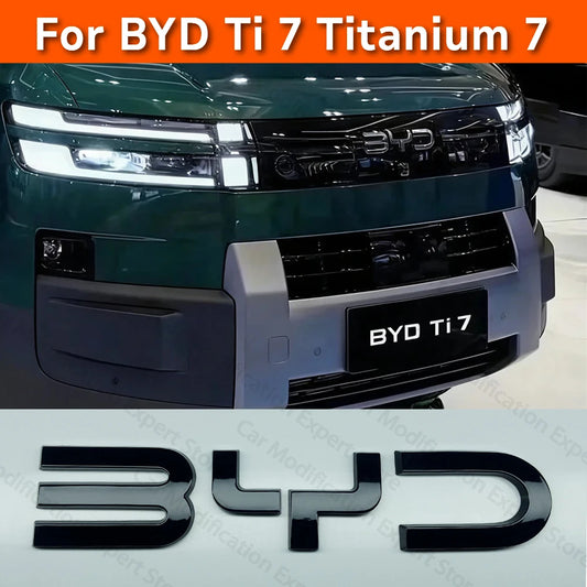 For BYD Ti 7 Titanium 7 Front Rear Emblem Black Badge Letter