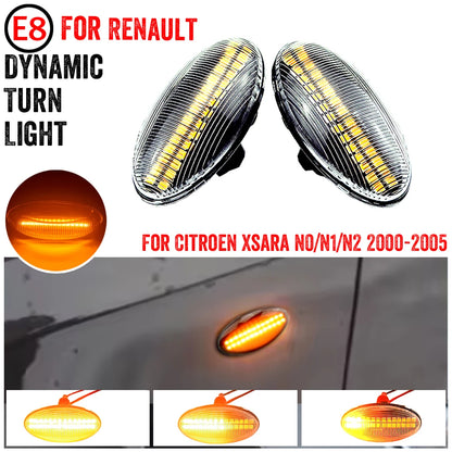 For Peugeot 307 206 407 107 Pair Dynamic Turn Signal Side Marker