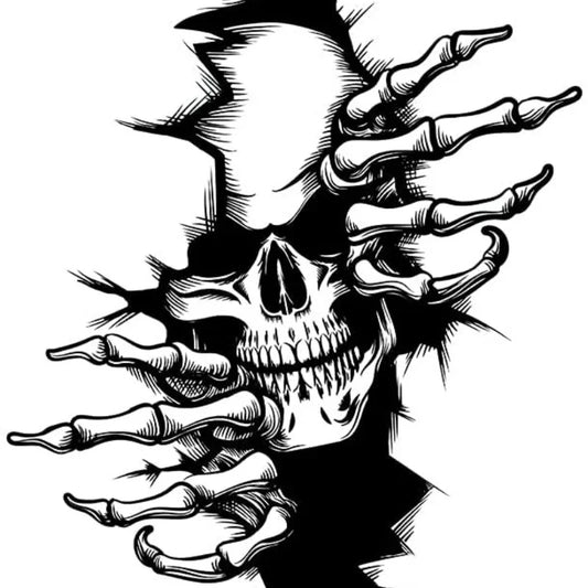 15CM Horror Skeleton Sticker Exterior Parts Motorcycle Stickers