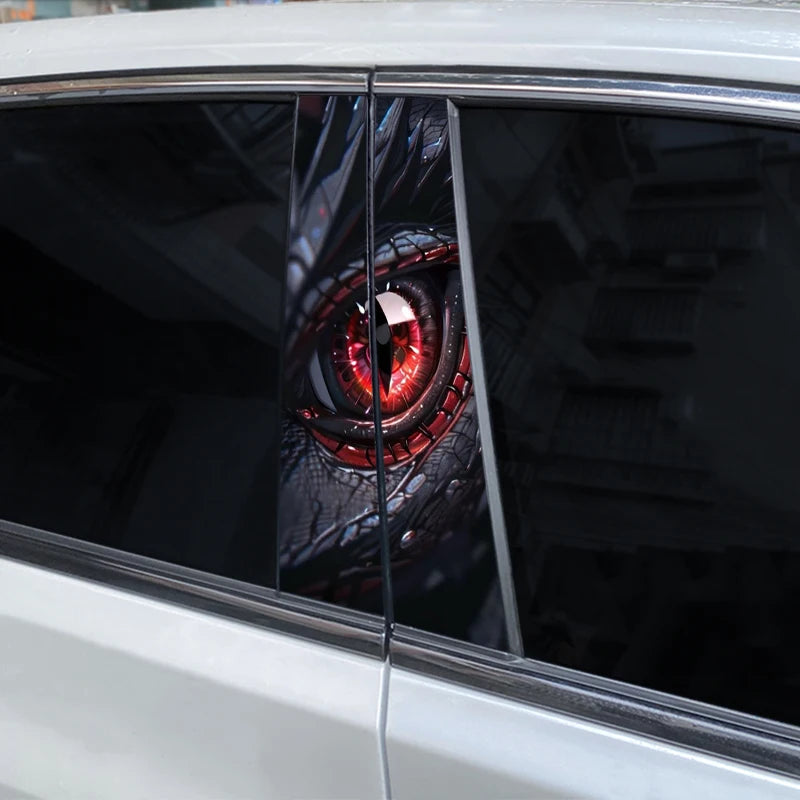 2PCS Monster Eyes Sticker Animal B Pillar Waterproof Modified