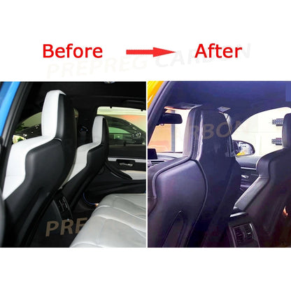 For BMW F80 M3 F82 F83 Carbon Fiber Inner SEAT Back Covers Trims