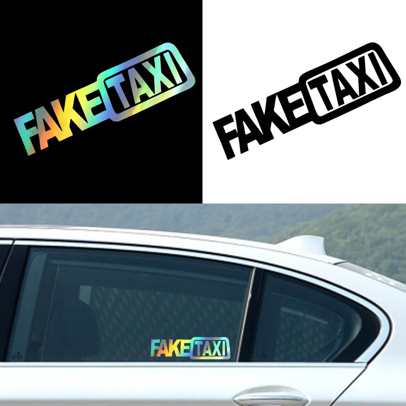 For BMW Ford Toyota VW Honda G003 20x5.6cm Funny Fake Taxi