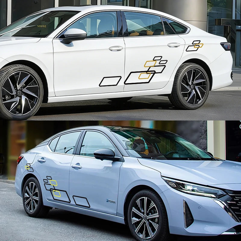 2PCS Side Decal Sports Racing Personalized Design Waterproof