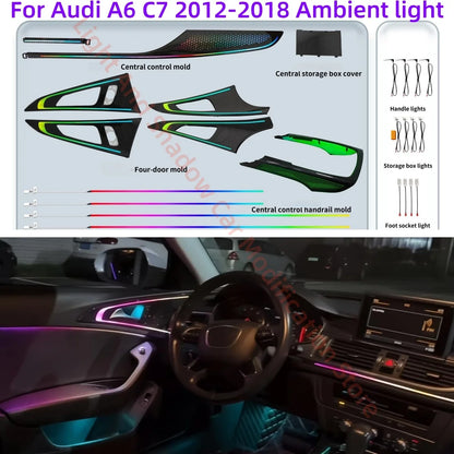 For Audi A6 C7 2012-2018 LED Trim Strip Atmosphere Interior