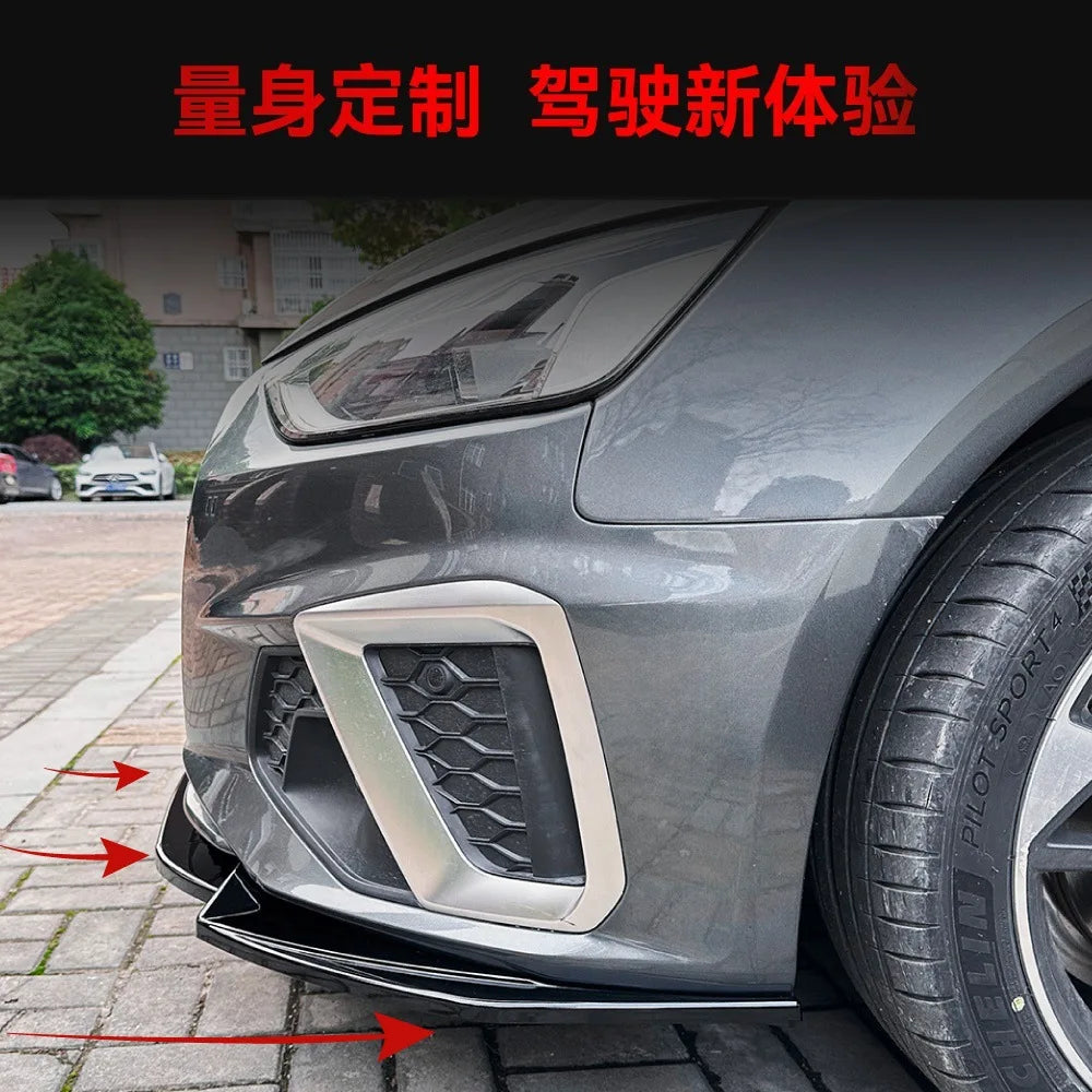 For Audi A4 S4 B9.5 S-Line 2020 Front Lip Corner Spoiler Bumper