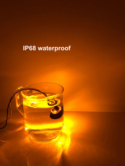 Pack 100 Inch MINI Round Amber 3LED Indicator Signal