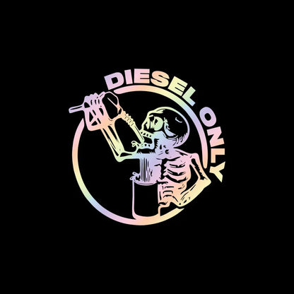 Diesel Only Skull Sticker Fuel Tank Cap Roundness Outdoor