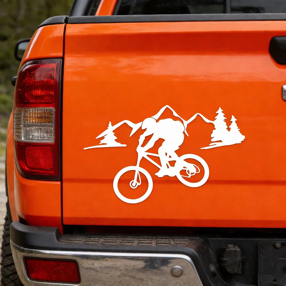 Mountain Trail Riding Outdoor Vinyl Decal Nature Escape Sticker