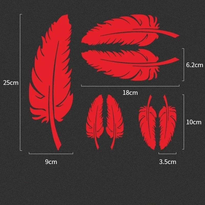 Sticker Feather Leaves Creative Bumper Rear Window Decals