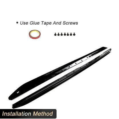 For BMW 3 Series G20 Lci ABS Gloss Black Side Skirts Extensions