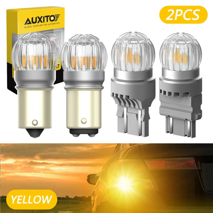 2X Auxito 300 Bright Yellow 1156 P21W ba15s bay15d