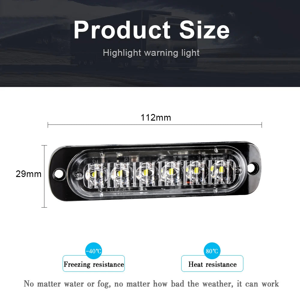 Truck Warning Strobe Supplies Bar Beacon Emergency Flashing 12V