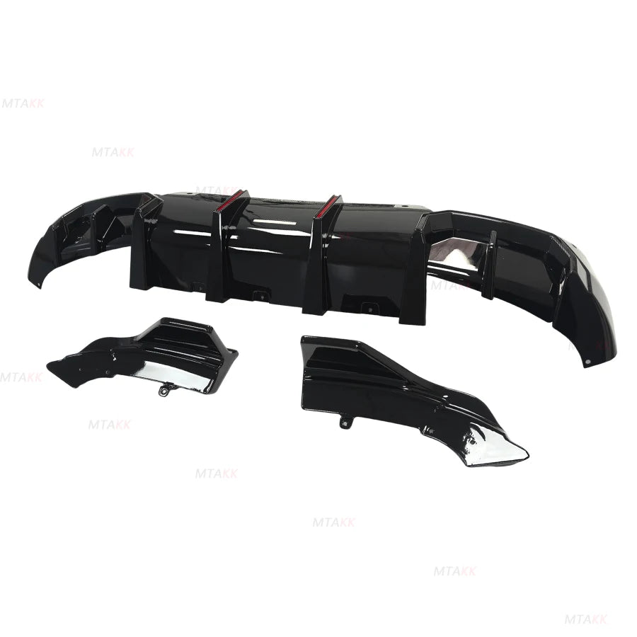 For BMW X3 G45 G48 2025+ Vten Bright Black Rear Diffuser Bumper