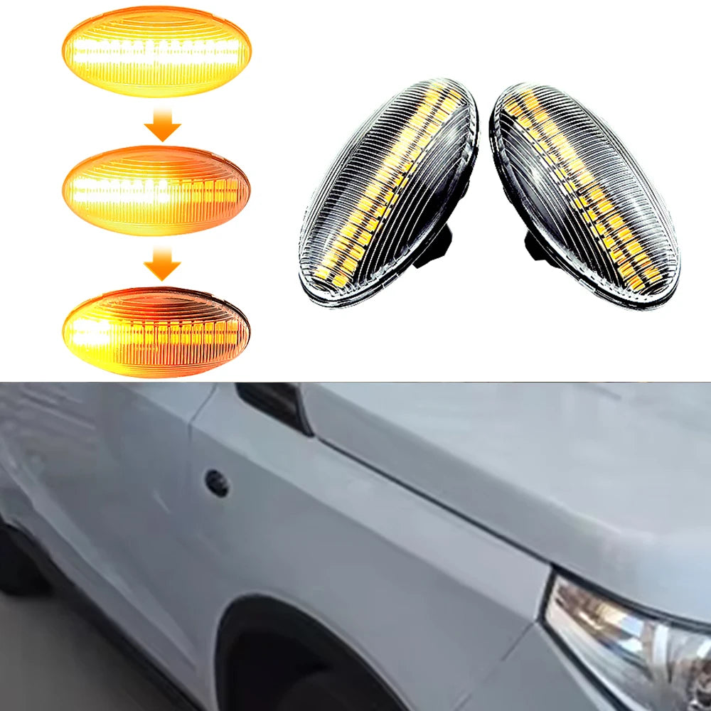 For Peugeot Citroen C1 C2 C3 Dynamic Fender Turn Signal C5 C6