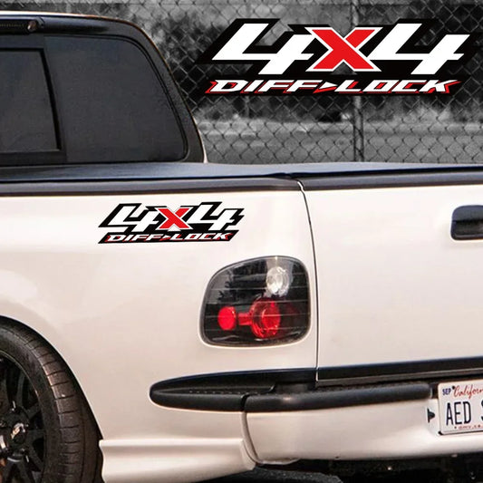 For D Max F-150 Hilux Ram 2PCS 4X4 Diff Lock Stickers Pickup
